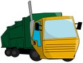 Stylized Isolated Garbage truck Royalty Free Stock Photo