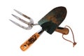 Isolated garden fork and trowel tools