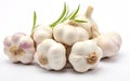 Isolated Garlic on White Background, Generative Ai