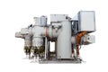 Isolated gas insulated switchgear (GIS) on white Royalty Free Stock Photo