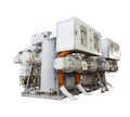 Isolated gas insulated switchgear ( GIS ) on white Royalty Free Stock Photo