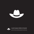 Isolated Gaucho Icon. Cowboy Vector Element Can Be Used For Cap, Hat, Gaucho Design Concept.