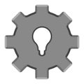Isolated gear icon