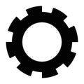 Isolated gear icon