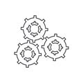 Isolated gears machine part design