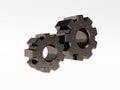 Isolated Gears on the white background