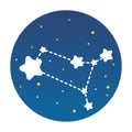 Isolated gemini star constellation zodiac symbol Vector