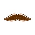 Isolated gentleman mustache icon