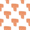 Isolated geometric pattern with orange elements on white background Royalty Free Stock Photo