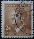 Isolated German Bohemia and Moravia Stamp