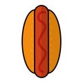 Isolated german sausage icon