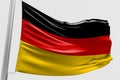 Isolated Germany Flag waving, 3D Realistic Germany Flag Rendered