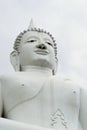 Isolated giant white image of Buddha 3