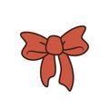 Isolated gift bowknot icon