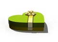 Isolated gift box in form heart