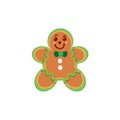 Isolated Ginger cookie Christmas season Vector