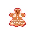 Isolated Ginger cookie Christmas season Vector