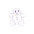 Isolated Ginger cookie Christmas season Vector