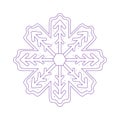 Isolated ginger snowflake cookie Christmas season Vector