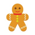 Isolated gingerbread man cookie icon