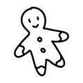 Isolated gingerbread man icon Flat design Vector Royalty Free Stock Photo