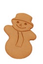 Isolated gingerbread snowman