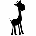 Isolated giraffe silhouette, Royalty Free Stock Photo