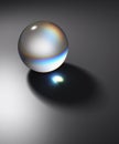Isolated glass ball light and dark