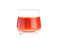 Isolated glass with red tomato juice Royalty Free Stock Photo