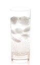 Isolated glass of soda with ice cold water Royalty Free Stock Photo