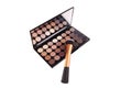Isolated, gloss, eyeshadow, white, red, brown, shadow, applicator, glamour, pomade, paint, black, female, fashion, blush, colored,