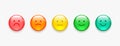isolated glossy mood meter button shiny circular face emoji Royalty Free Stock Photo