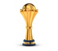Isolated Gold African cup of nations trophy Royalty Free Stock Photo