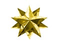 Isolated golden christmas star Royalty Free Stock Photo