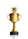 Isolated golden cup Royalty Free Stock Photo