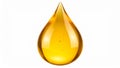 Isolated golden droplet of liquid against a clean white background Royalty Free Stock Photo