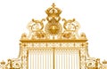 Isolated golden gate of Versailles palace