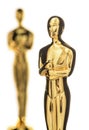 Isolated Golden Statuette Closeup