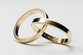 Isolated golden wedding rings with date 6. June Royalty Free Stock Photo