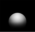 Isolated golf ball on black background - Vector Illustration