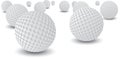 Isolated golf balls Royalty Free Stock Photo