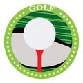 Isolated golf emblem Royalty Free Stock Photo