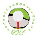 Isolated golf emblem Royalty Free Stock Photo
