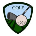 Isolated golf emblem Royalty Free Stock Photo