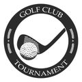 Isolated golf emblem Royalty Free Stock Photo
