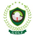 Isolated golf emblem Royalty Free Stock Photo