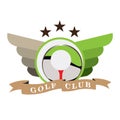 Isolated golf emblem Royalty Free Stock Photo