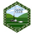 Isolated golf emblem