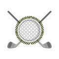 Isolated golf shield emblem