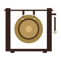 Isolated gong icon. Musical instrument